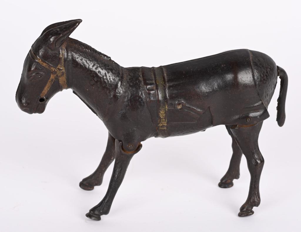 IVES CAST IRON ARTICULATED WALKING DONKEY (1 of 4)