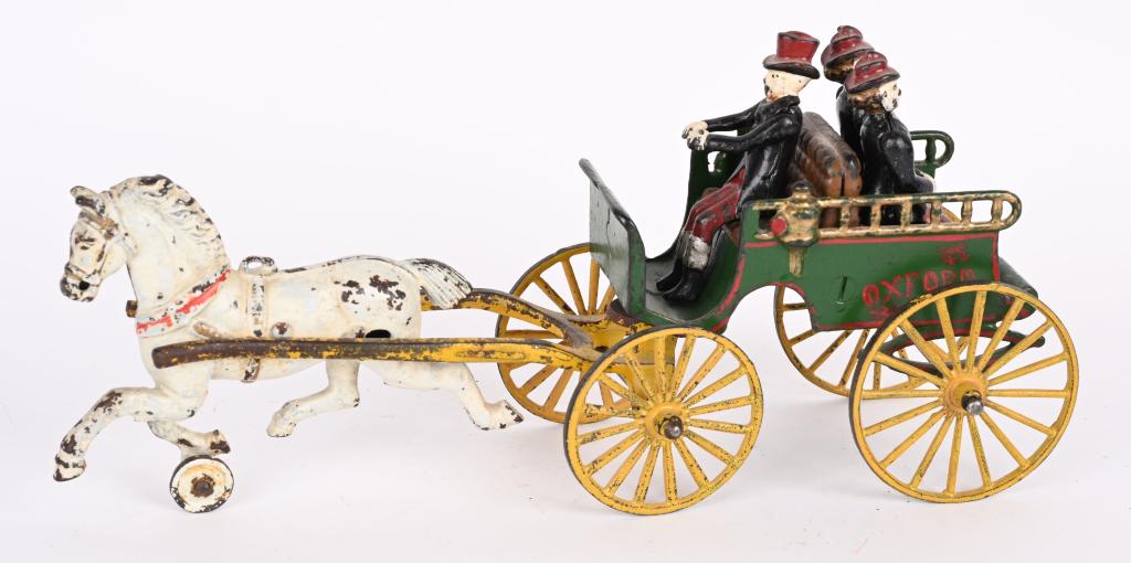 DENT CAST IRON OXFORD TRAP w/ FIGURES (1 of 4)