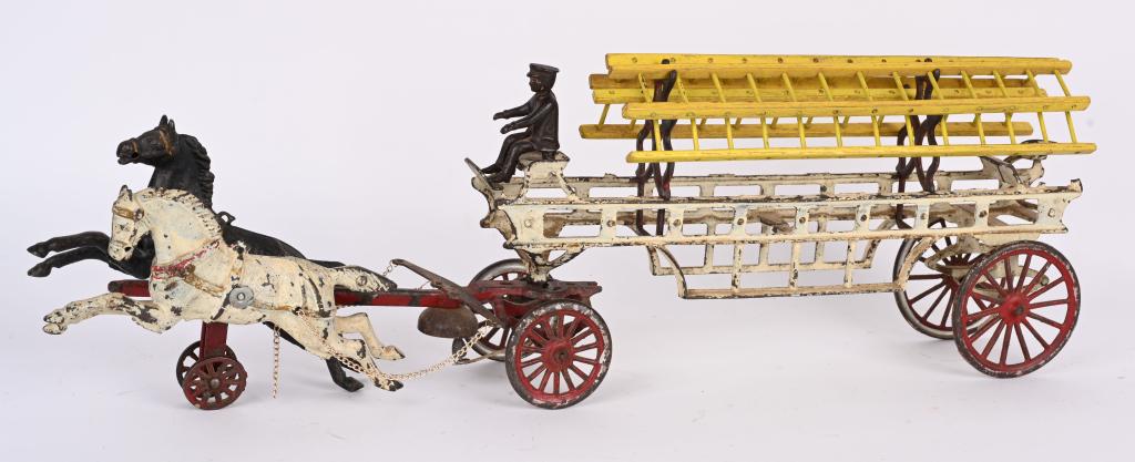 KENTON CAST IRON FIRE LADDER WAGON (1 of 4)