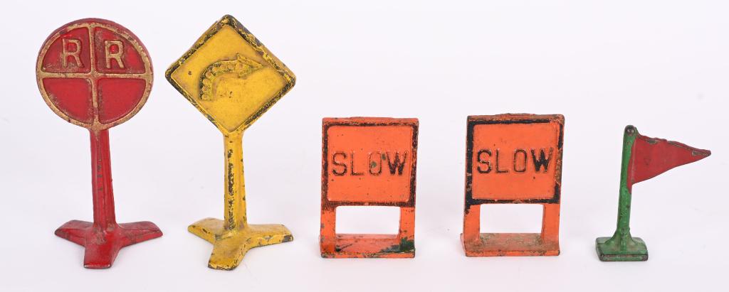 5- ARCADE CAST IRON TRAFFIC SIGNS (1 of 3)