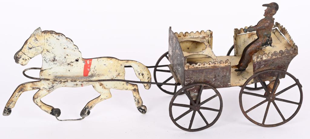 GEROGE BROWN HORSE DRAWN WAGON w/ DRIVER (1 of 2)