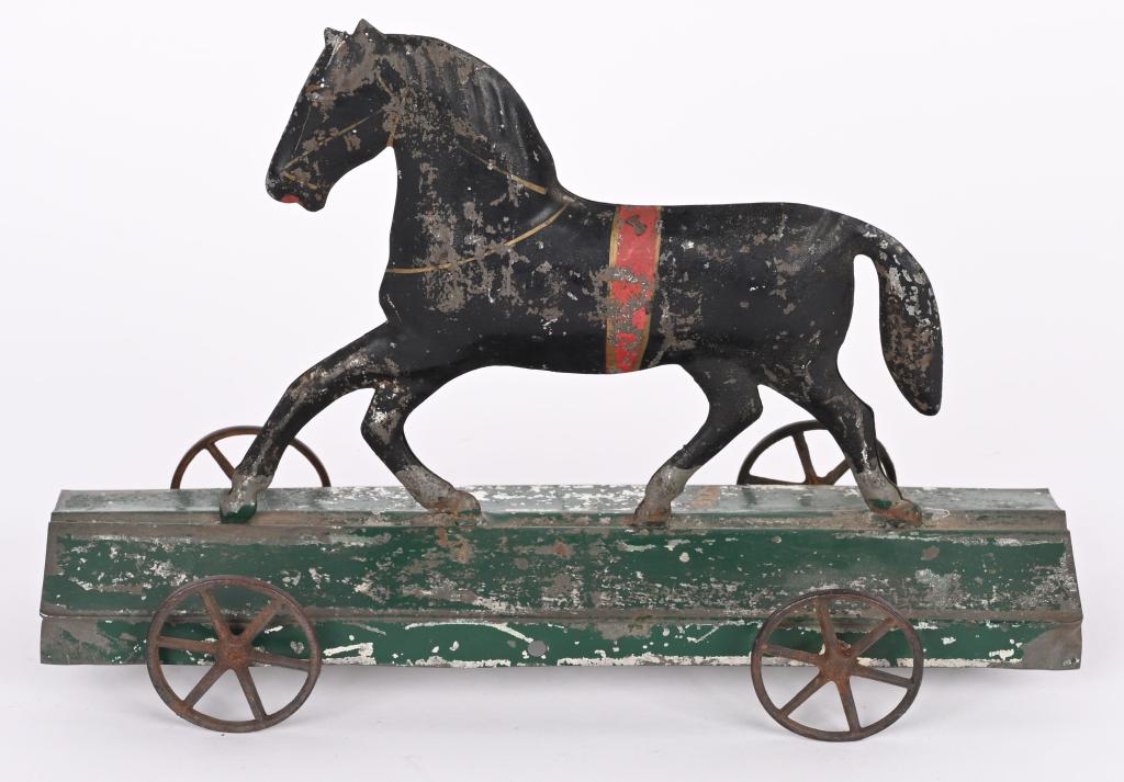 AMERICAN TIN HORSE ON PLATFORM (1 of 2)