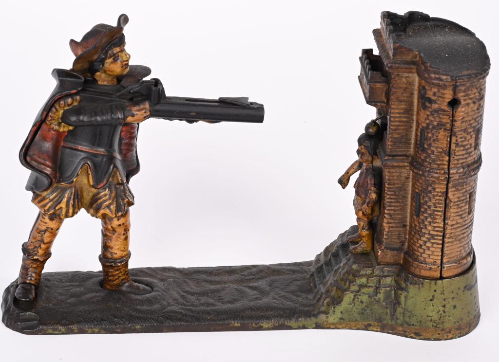 J&E STEVENS WILLIAM TELL MECHANICAL BANK (1 of 5)