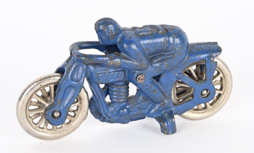 HUBLEY CAST IRON #5 SPEED RACER MOTORCYCLE (1 of 3)