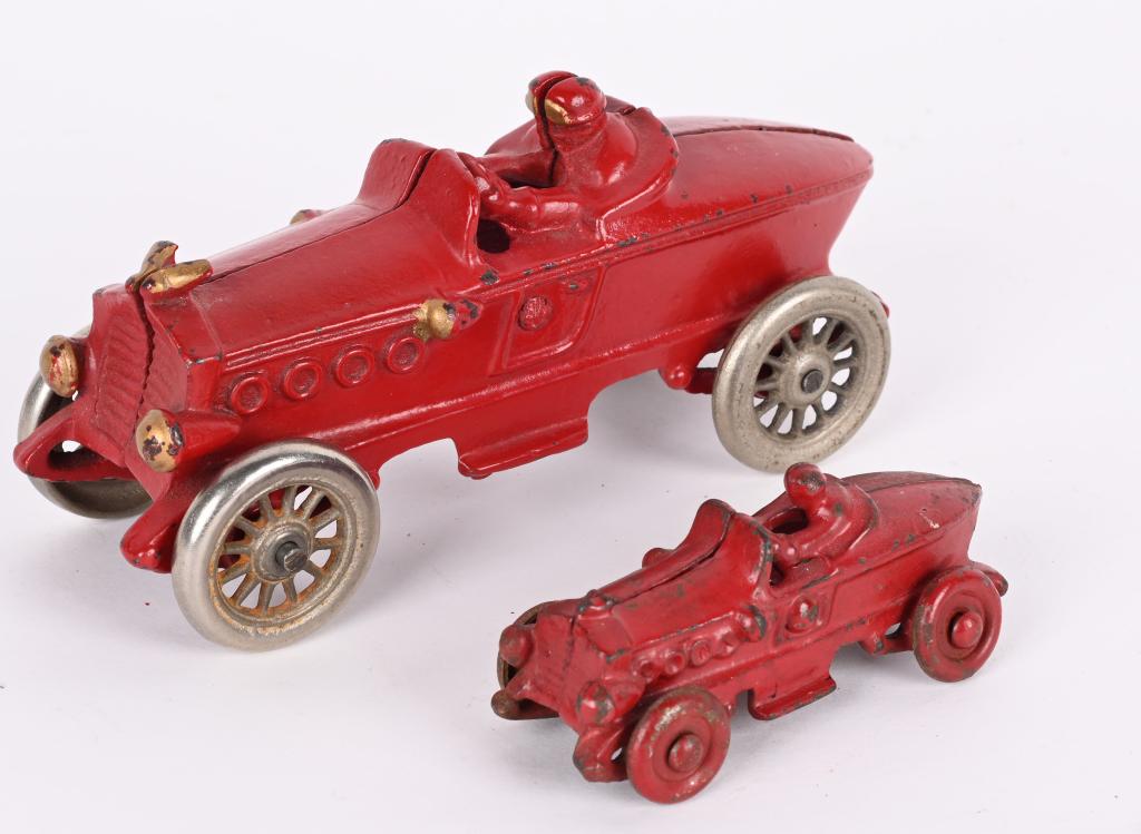 2- AC WILLIAMS CAST IRON BOAT TAIL RACERS (1 of 3)