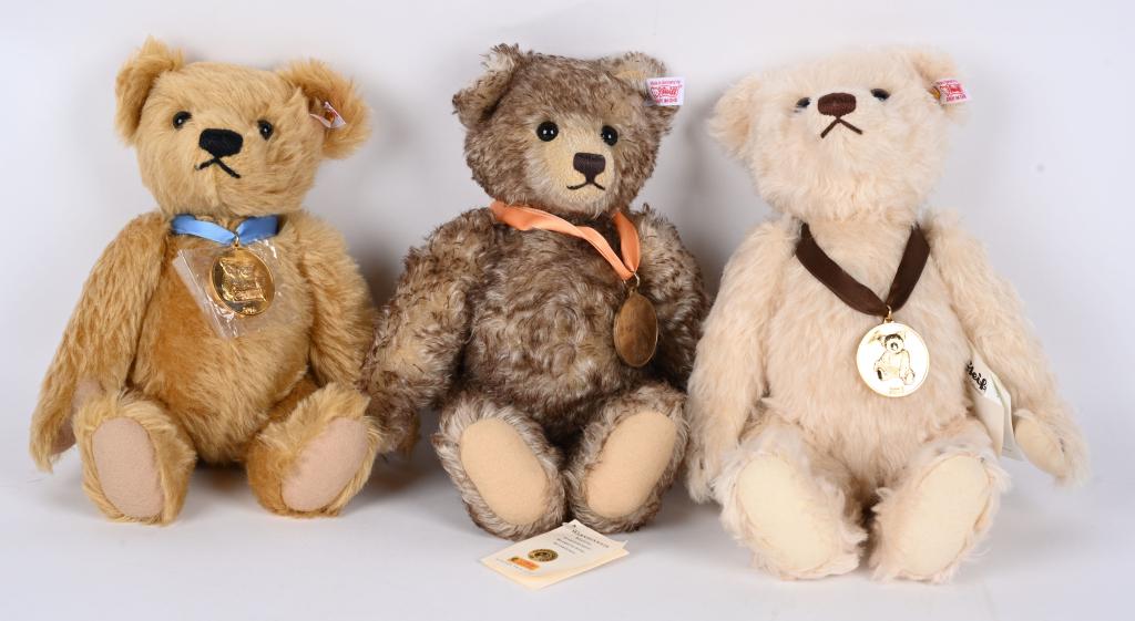 3- STEIFF DANBURY MINT TEDDY BEARS (1 of 5)