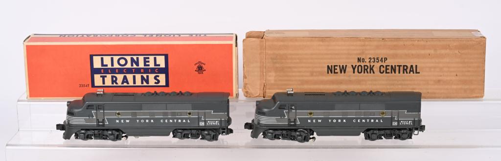 LIONEL NYC F-3 DIESELS 2354P & 2354T BOXED: Includes New York Central F-3 Diesels 2354P and 2354T Boxed. Excellent