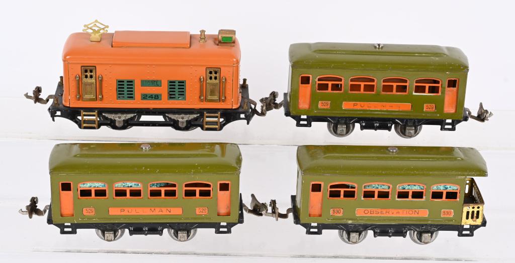 LIONEL PREWAR O GA 248 ENGINE & PASSENGER CARS (1 of 4)