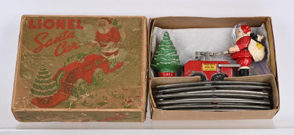 LIONEL 1105 SANTA HANDCAR w/ MICKEY MOUSE & BOX (1 of 7)
