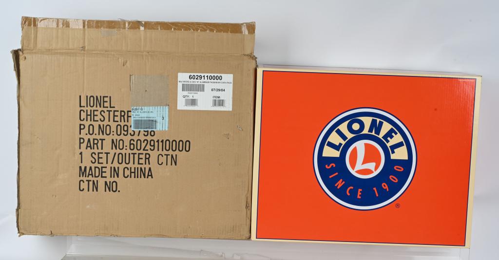 LIONEL 6-29100 B&O 18" ALUMINUM CAR 4-PACK MIB (1 of 2)