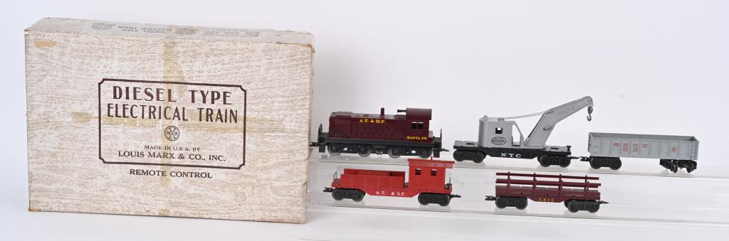 MARX 33242 AT&SF FREIGHT TRAIN SET w/ BOX (1 of 4)