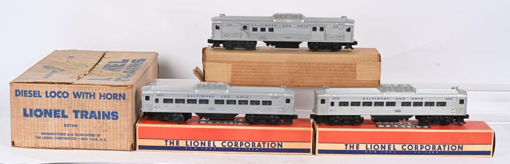 LIONEL 2276W BUDD SET w/ BOX (1 of 4)