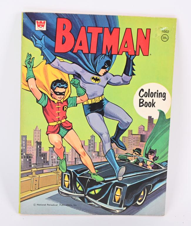1960s WHITMANN BATMAN COLORING BOOK: 1960s Whitmann Batman Coloring Book. Never used condition.