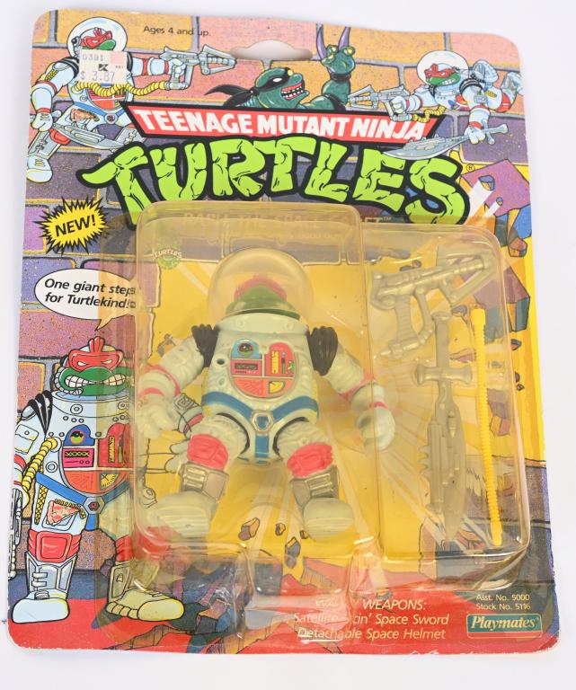 TEENAGE MUTANT NINJA TURTLES RAPH SPACE CADET: 1990 TMNT Raph Space Cadet. Minty on Card