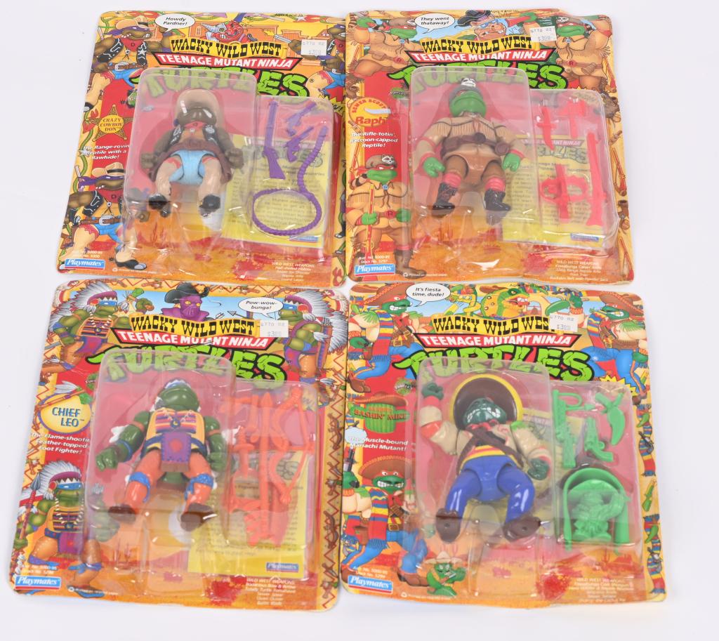 4- 1992 TMNT WACKY WILD WEST TURTLES (1 of 4)