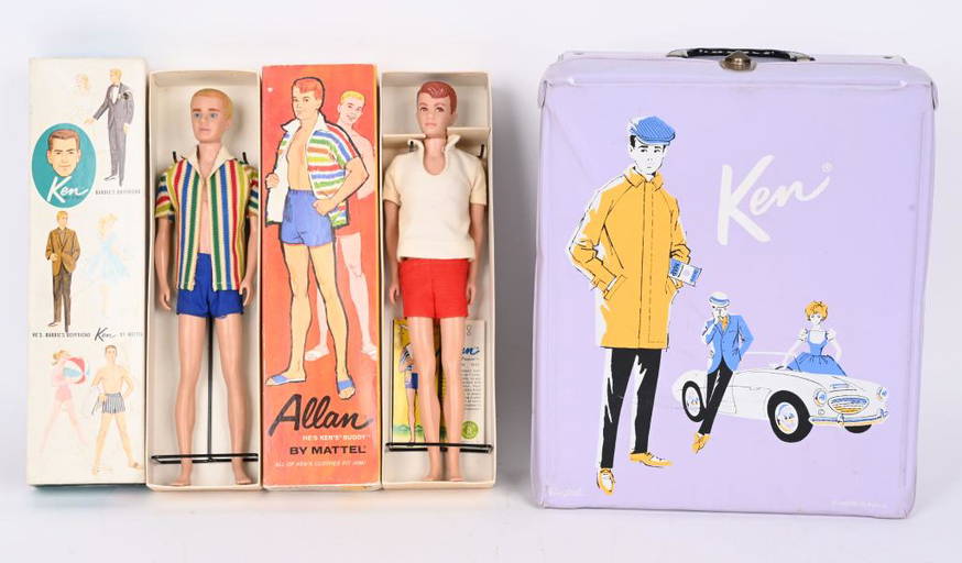 Vintage Barbie Ken Allan Doll Lot with Clothing and Accessories Mattel