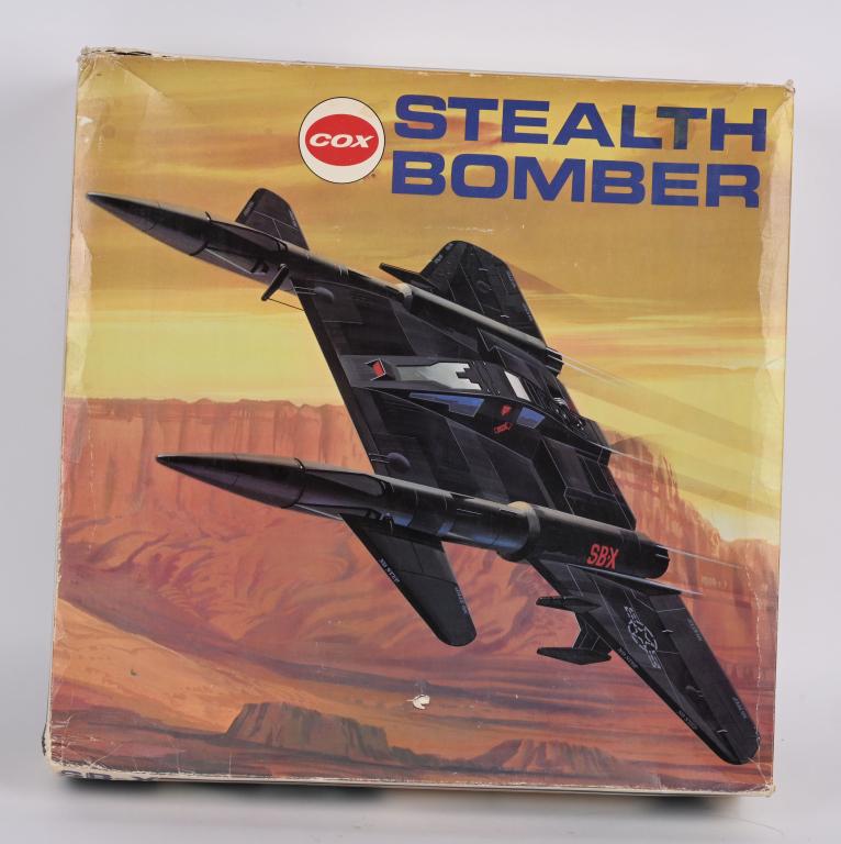 COX SB-X STEALTH BOMBER GAS POWERED AIRPLANE MIB (1 of 3)