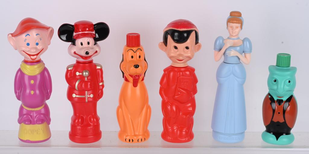 6- VINTAGE WALT DISNEY SOAKY BOTTLES (1 of 2)