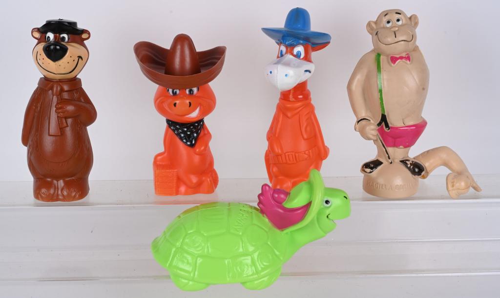 1960s Vintage Soaky Soaky Soap Bottle Hannah Barbera #ffeb04