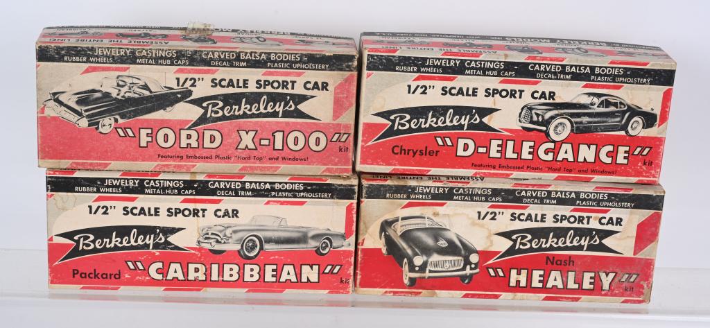 4- BERKLEY'S WOOD AUTO MODEL KITS w/ BOXES (1 of 3)