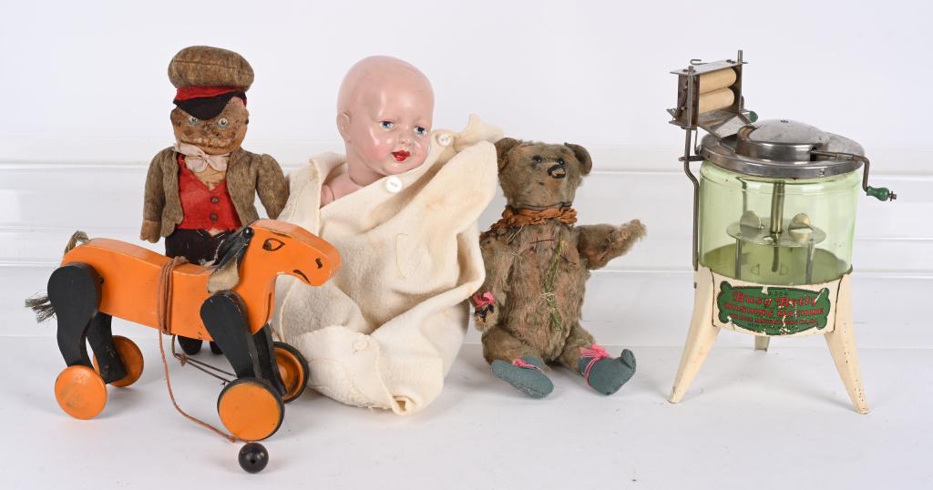 VINTAGE DOLL, TOY and BEAR LOT (1 of 3)