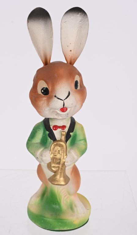 GERMAN PAPER MACHE EASTER BUNNY NODDER (1 of 3)