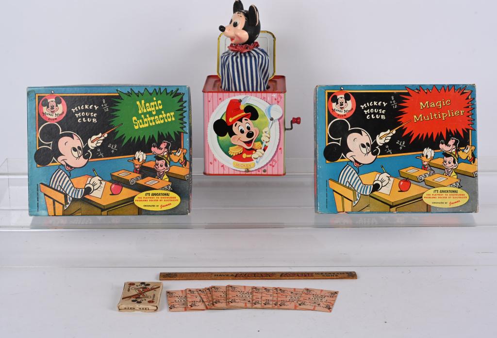 MICKEY MOUSE VINTAGE TOY LOT (1 of 6)