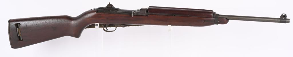 WW2 ROCK-OLA .30 M1 CARBINE: SERIAL NUMBER 1680345 BARREL 18" CALIBER .30 M1 MANUAFCTURED 1943/44. ROCK-OLA undated barrel with type 1 narrow band. 2 rivet RMC marked handguard 2 position flip rear sight with out markings. RMC sl