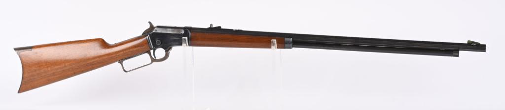 MARLIN MODEL 1892 LEVER ACTION .32 RF: SERIAL 294379. BARREL 26". CALIBER .32 RF. MADE IN 1904. Features octagon barrel, 24" magazine tube, semi buck horn rear sight, take down, blue with case colors, walnut stocks, pre 1906 rifle butt pla