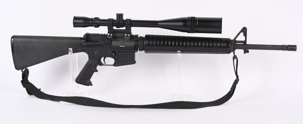 PREBAN PWA COMMANDO 5.56 SEMIAUTOMATIC RIFLE: SERIAL: 001108 BARREL: 21" CALIBER: 5.56. PWA or Pac West Arms produced this AR platform rifle prior to the Assault Weapons Ban which put many gun manufacturers out of business and forced others to de