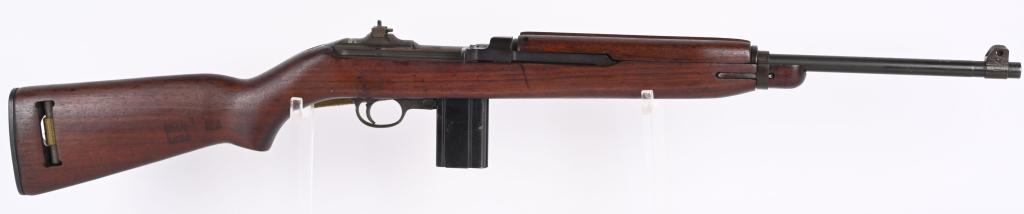 1942 WINCHESTER M1 CARBINE: SERIAL NUMBER 1004873 BARREL 18" CALIBER .30 M1 MANUFACTURED 1942. Early production with WRA 11-42 marked barrel , W marked 2 rivet handguard, WRA / GHD in box marked "I" cut stock and 2 position flip