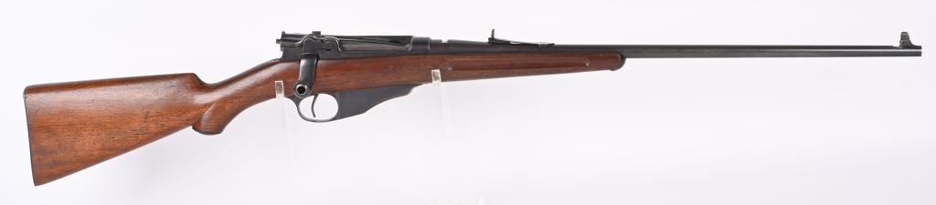 WINCHESTER LEE NAVY SPORTING RIFLE: SERIAL 10614. BARREL 24". CALIBER 6MM LEE. MADE IN 1898. 1700 TOTAL MADE. Round barrel, blue finish, semi buckhorn rear sight, one piece walnut plain pistol grip stock with groove in fore-arm, smooth 