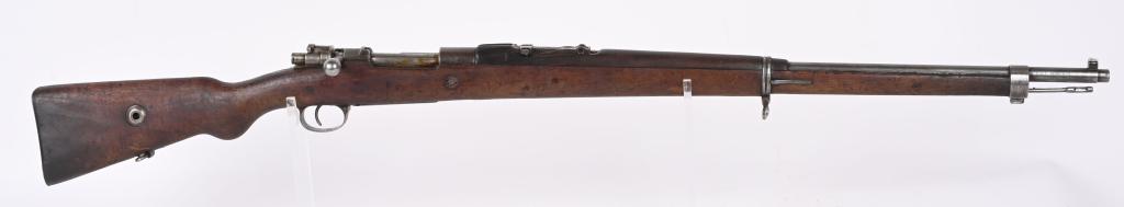 TURKISH ANKARA M1938 MAUSER BOLT ACTION RIFLE: SERIAL: 11F12922. BARREL: 29". CALIBER: 8MM MAUSER. MANUFACTURED: 1939. "ANKARA" marked chamber, with typical Turkish crest. Import marked on the barrel. Matching serials on the receiver and rear sigh