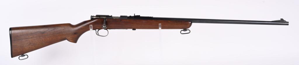 WINCHESTER MODEL 69 BOLT ACTION .22 RIFLE: NSN. BARREL 25", .22 Short, Long and Long Rifle. Manufactured from 1935-1963. CONDITION Barrel retains about 85% blue finish. Bore is excellent and action works properly. Receiver is drilled and tappe
