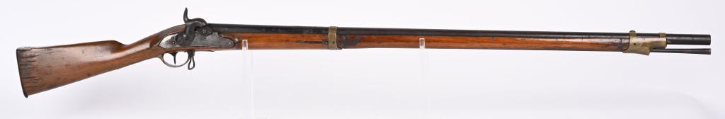 MODEL 1809 PRUSSIAN MUSKET. MARKED OHIO: NSN. BARREL 41 1/4". CALIBER .71. Model 1809 Prussian musket that was arsenal converted from flintlock to percussion. Action works properly although mainspring is weak. Both the lock and barrel breech