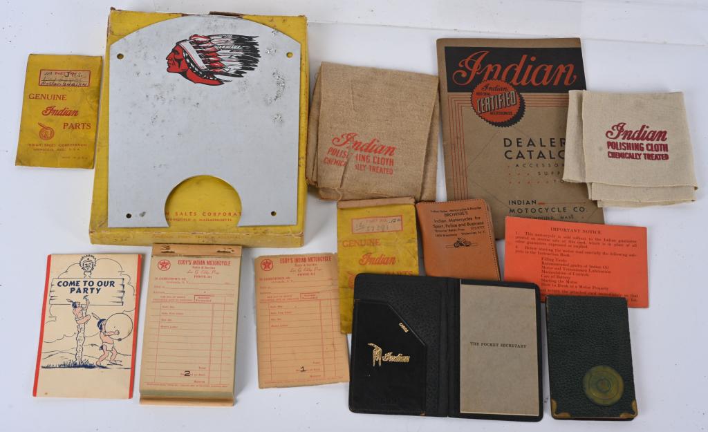 VINTAGE INDIAN MOTORCYCLE MEMORABILIA (1 of 6)
