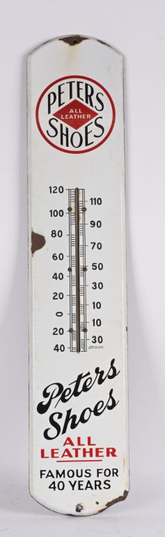 PETERS SHOES PORCELAIN THERMOMETER (1 of 2)