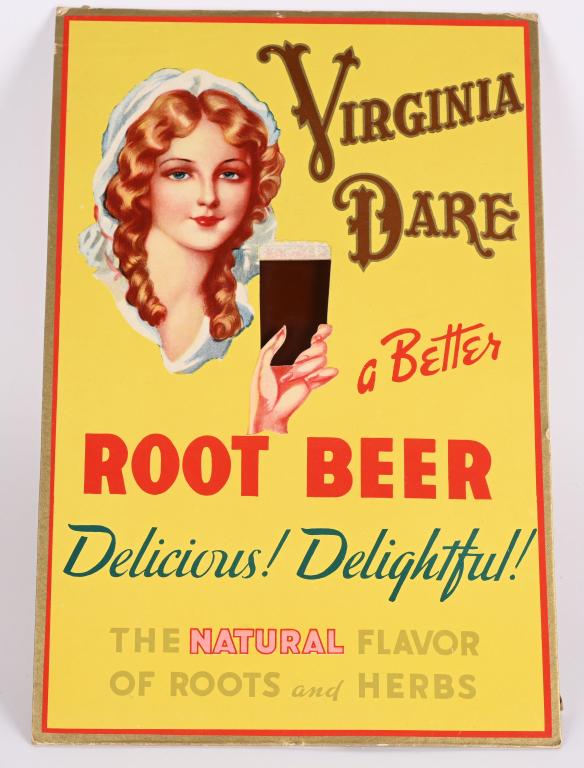 VIRGINIA DARE ROOT BEER ADVERTISING SIGN (1 of 2)
