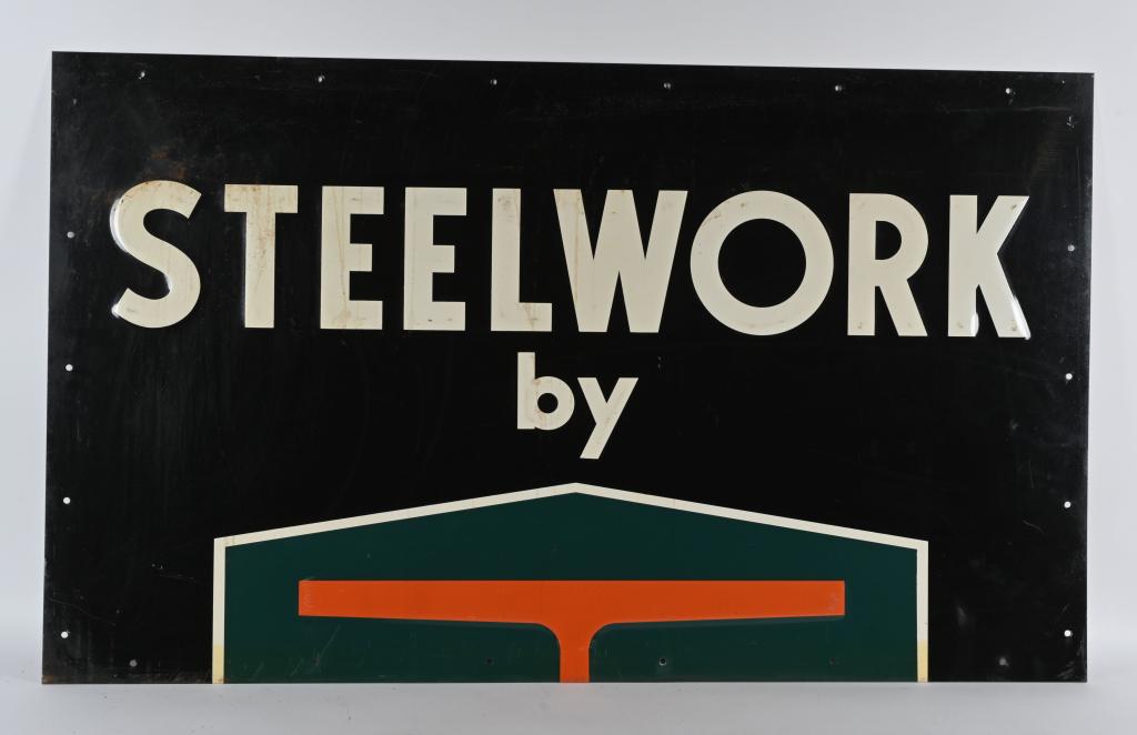 BETHLEHEM STEEL EMBOSSED TIN SIGN (1 of 2)