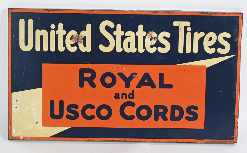 UNITED STATES TIRES ROYAL & USCO CORDS SIGN (1 of 2)