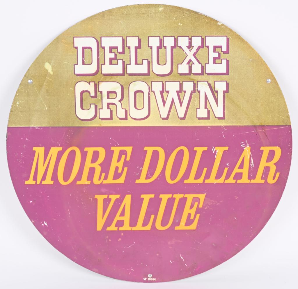 DELUXE CROWN TIRES TIN SIGN (1 of 2)