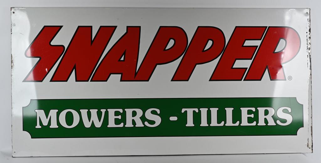 SNAPPER MOWERS & TILLERS TIN SIGN (1 of 2)