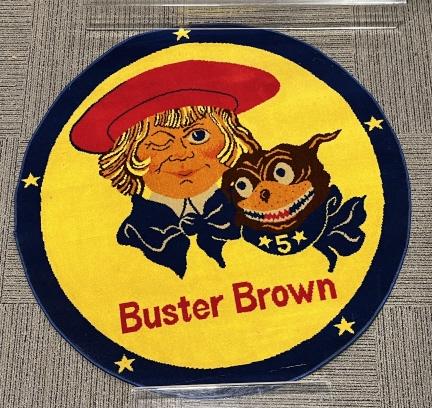 55" BUSTER BROWN SHOES ADVERTISING RUG (1 of 3)