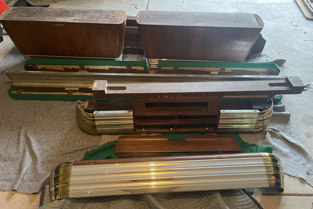 1946 BRUSNWICK 9' ANNIVERSARY ART DECO POOL TABLE (1 of 6)