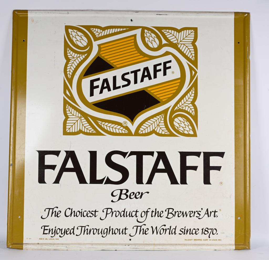 FALLSTAFF BEER TIN SIGN (1 of 2)