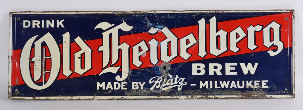 OLD HEIDELBERG BREW TIN SELF FRAMED SIGN (1 of 3)