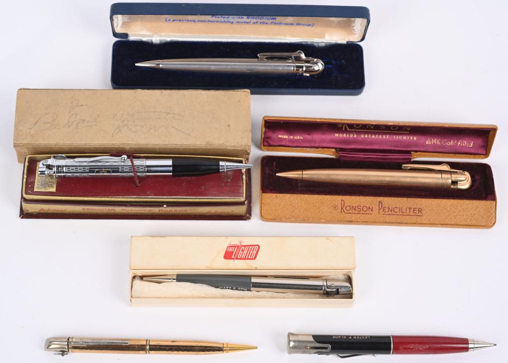 6- PENCIL LIGHTERS 4 w/ BOXES (1 of 5)