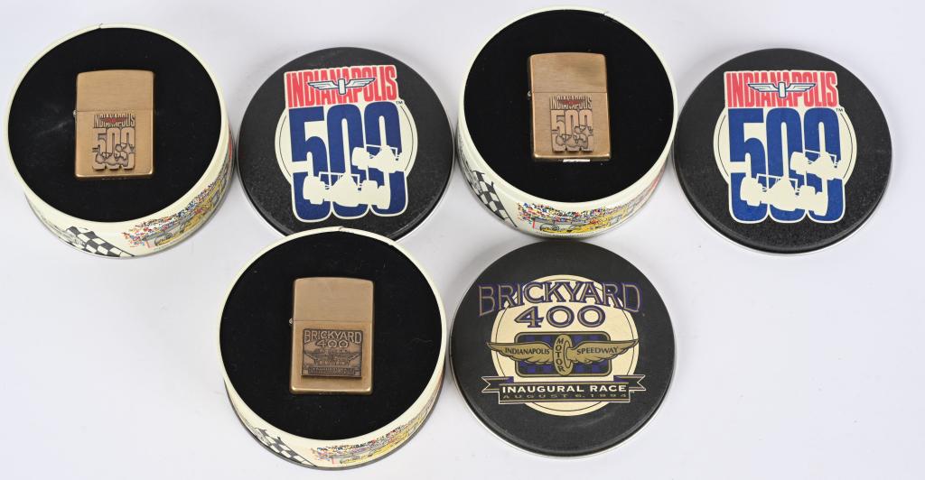 3- ZIPPO RACING LIGHTERS w/ TINS (1 of 2)