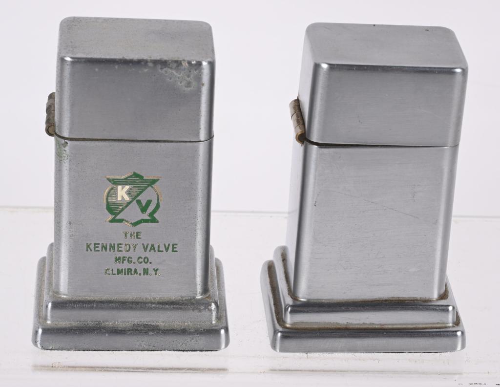 2- ZIPPO BARCROFT TABLE LIGHTER Pat. 2517191 (1 of 2)