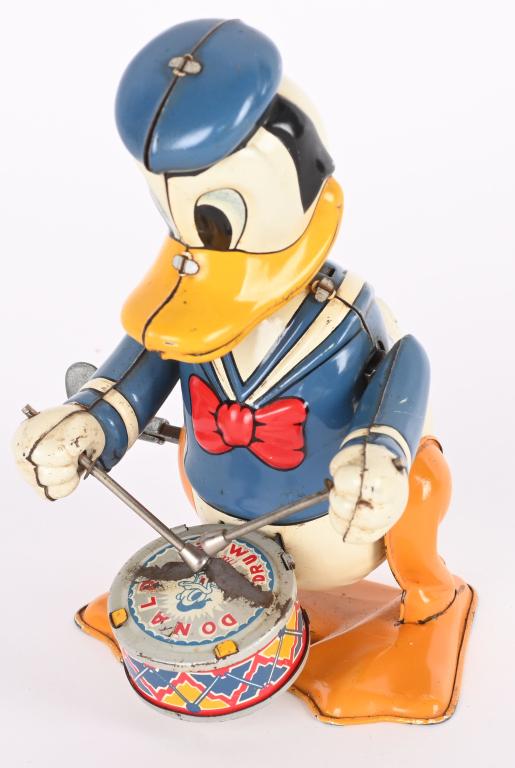 LINEMAR TIN WINDUP DONALD DUCK DRUMMER (1 of 5)